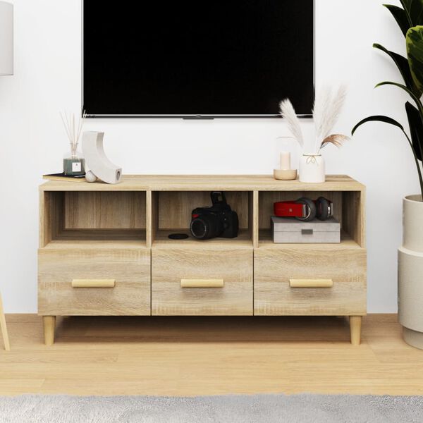 vidaXL Mobile Porta TV Rovere Sonoma 102x36x50 cm Legno Multistrato