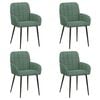 vidaXL Sedie da pranzo 4 pz Velluto Verde Mare 57 x 50 x 85 cm