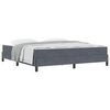 vidaXL Letto a molle con materasso Grigio scuro 180 x 200 cm Tessuto