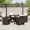 vidaXL Set da Pranzo per Giardino 5 pcs Marrone polyrattan