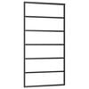 vidaXL Porta Scorrevole in Vetro ESG e Alluminio 102x205 cm Nera