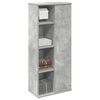 vidaXL Mobile da Bagno con Portarotolo Grigio Cemento 39x22x90 cm