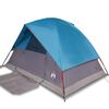 vidaXL Tenda da Campeggio a Cupola per 4 Persone Blu Impermeabile