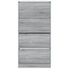 vidaXL Scarpiera 4 Cassetti Ribaltabili Grigio Sonoma 80x21x163,5 cm