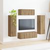 vidaXL Set mobile TV 3 pcs Rovere artigianale Legno multistrato