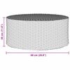 vidaXL Tavolino da caff&egrave; da esterno Grigio &Oslash; 68 x 30 cm polyrattan