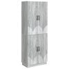 vidaXL Set di armadi 2 pcs Sonoma grigio Legno ingegnerizzato