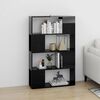 vidaXL Libreria/Divisorio Nero Lucido 80x24x124,5 cm