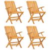 vidaXL Sedie Pieghevoli 4pz 61x67x90cm Legno Massello Teak