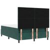 vidaXL Letto a molle con materasso Verde Scuro 140 x 190 cm Velluto