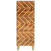 vidaXL Credenza Marrone e Nera 40x33,5x110 cm Legno Massello di Mango