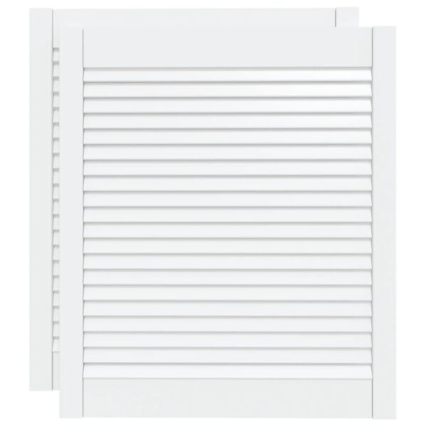 vidaXL Ante a Lamelle Bianche 2 pz Bianche 69x59,4 cm Legno di Pino