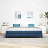 vidaXL Letto a molle con materasso Blu 200 x 200 cm Tessuto