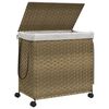 vidaXL Cesto Portabiancheria con Ruote 60x35x60,5 cm Rattan