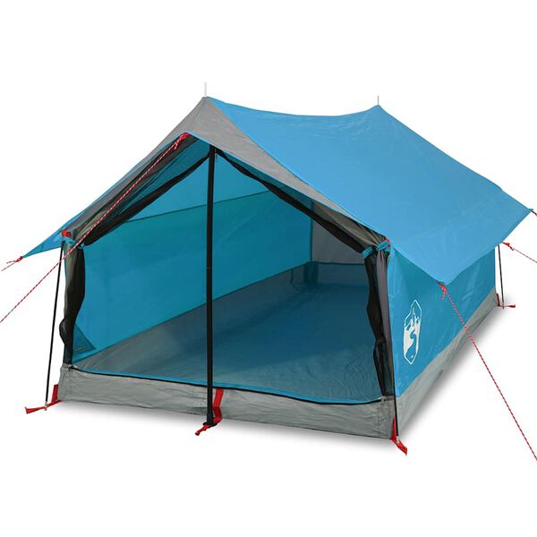 vidaXL Tenda da Campeggio per 2 Persone Blu Impermeabile