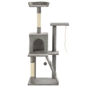 vidaXL Albero per Gatti con Tiragraffi in Sisal 120 cm Grigio