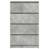vidaXL Credenza Grigio Cemento 60x35x98,5 cm in Legno Multistrato