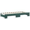 vidaXL Divano Letto Estraibile Cassetti Verde Scuro 80x200cm Velluto