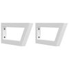 vidaXL Reggimensole per Lavabo 2 pz Bianche Trapezio in Acciaio