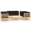 vidaXL Set Salotto Giardino 7 pz Cuscini Antracite Legno Massello Pino