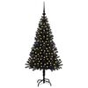 vidaXL Albero di Natale con 150 LED con supporto Nero 120 cm PVC