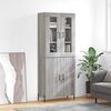 vidaXL Credenza Grigio Sonoma 69,5x34x180 cm in Legno Multistrato