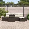 vidaXL Set Divano da Giardino 6 pcs Marrone polyrattan