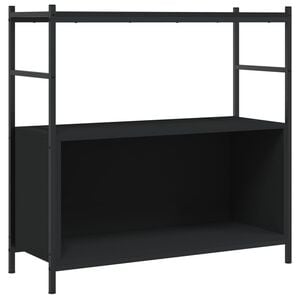 vidaXL Libreria Nera 80x30x78,5 cm in Legno Multistrato e Ferro