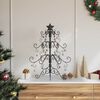 vidaXL Albero di Natale in metallo con supporto Nero 60 cm