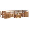 vidaXL Set divani 8 pcs Naturale Legno di Acacia Massello