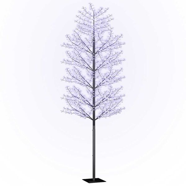 vidaXL Albero di Natale 2000 LED Blu Ciliegio in Fiore 500cm