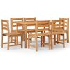 vidaXL Set da Pranzo da Giardino 7 pz in Legno Massello di Teak