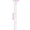 vidaXL Pali per Recinzione 13 pcs Grigio Ø32mm 190 cm Acciaio zincato