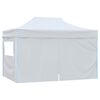 vidaXL Gazebo Professionale Pieghevole 4 Pareti 280x410x315 cm Acciaio Bianco
