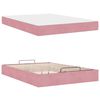 vidaXL Struttura letto con materasso con materasso 2 pcs Rosa Velluto