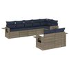 vidaXL Set Divani da Giardino 8 pz con Cuscini Grigio in Polyrattan