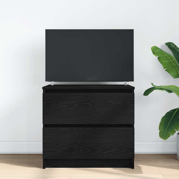 vidaXL Mobile Porta TV Nero 60x35x54 cm in Legno Multistrato