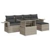 vidaXL Set Divano da Giardino 6pz con Cuscini Grigio Chiaro Polyrattan