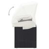 vidaXL Divano da Giardino con Tettoia in Polyrattan Nero
