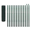 vidaXL Recinzione Euro in Acciaio 25x1,7 m Verde