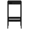 vidaXL Sgabelli da Bar 2pz Neri 40x36x75 cm in Legno Massello di Pino