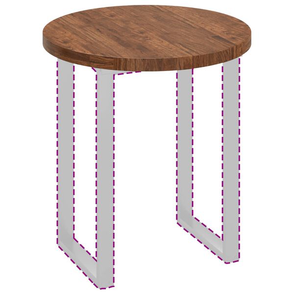 vidaXL Piano del tavolo Marrone Chiaro &Oslash; 70 x 4 cm