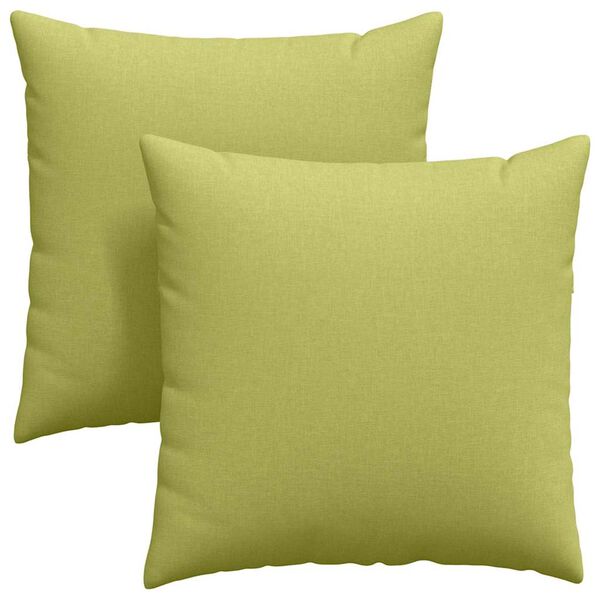 vidaXL Cuscini da Divano 2 pcs Verde chiaro 80 x 80 cm Tessuto