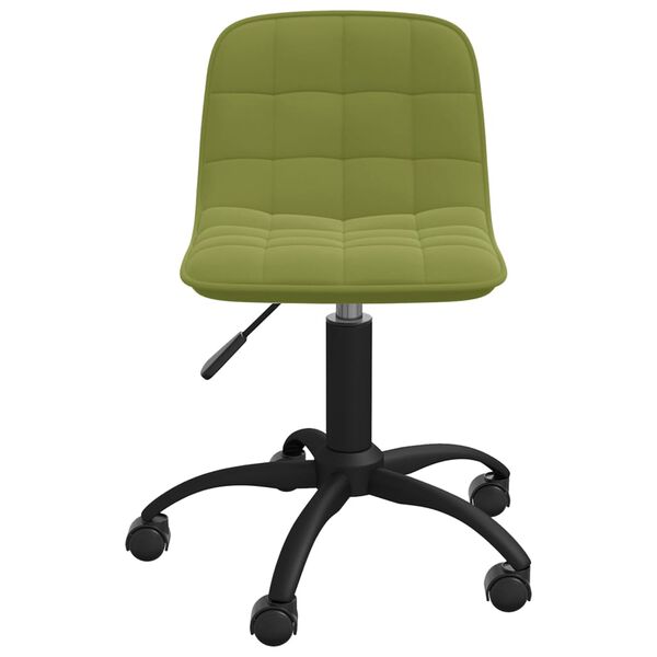 vidaXL Sedie da Pranzo Girevoli 2 pz Verde Chiaro in Velluto