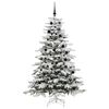 vidaXL Albero di Natale Artificiale con Rami Pieghevoli Bianco 210 cm