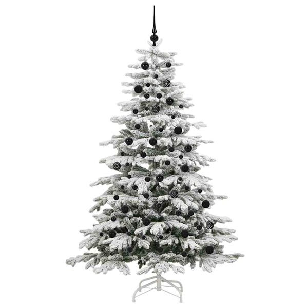vidaXL Albero di Natale Artificiale con Rami Pieghevoli Bianco 210 cm