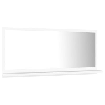 vidaXL Specchio da Bagno Bianco 80x10,5x37 cm in Legno Multistrato