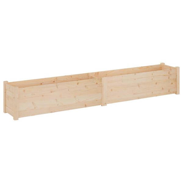 vidaXL Fioriere da Giardino 2 pz 200x31x31cm in Legno Massello di Pino