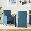 vidaXL Sedie da pranzo con ruote 2 pcs Blu 58 x 67 x 97 cm Velluto