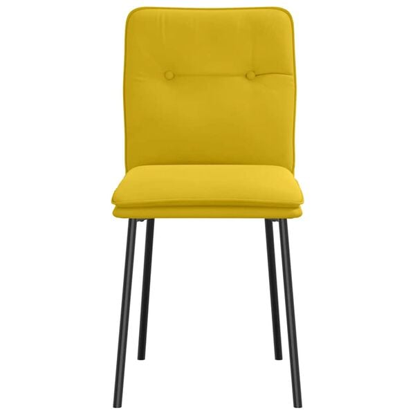 vidaXL Sedie da Pranzo 2 pz Gialle in Velluto